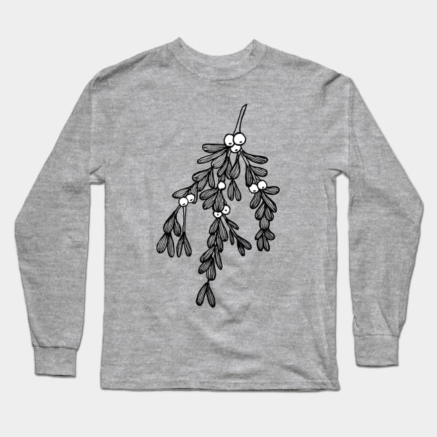 Mistletoe Long Sleeve T-Shirt by crumpetsandcrabsticks